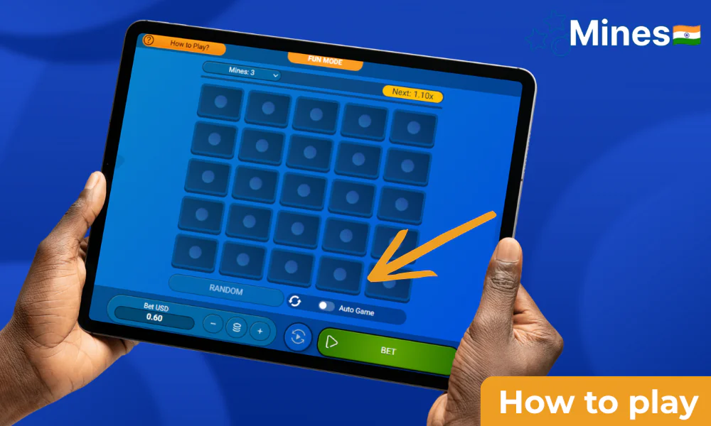 Detailed step-by-step instructions for playing Mines